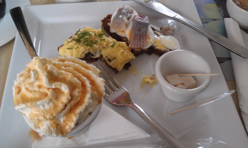 Cafe Loki: Rye Bread Ice Cream, Fish on Rye bread, and Hakarl (fermented shark.)